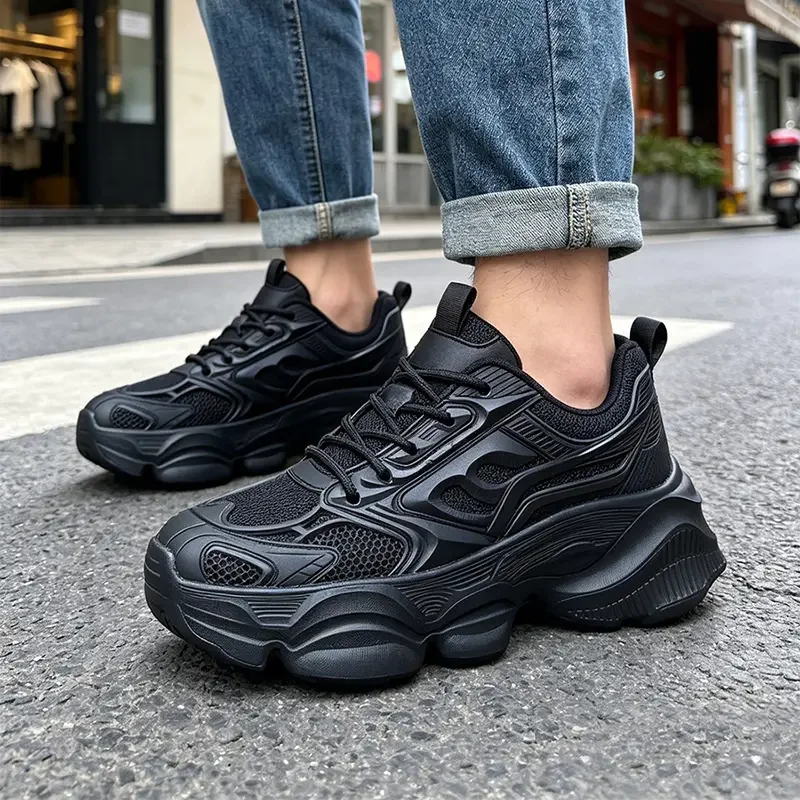 Autumn men's cold sticky fashionable casual trend thick soled shoes