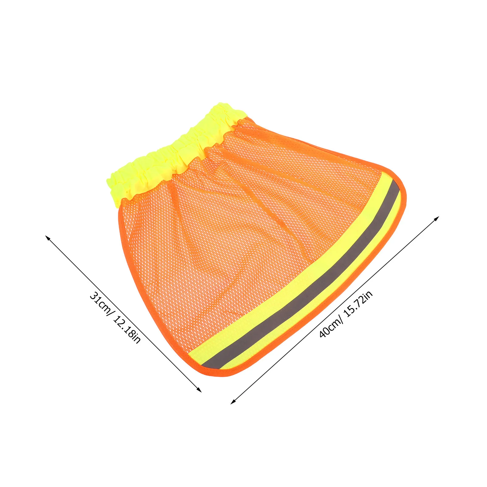 2Pcs High Visibility Neck Shade Hard Hat Reflective Strip Breathable Mesh Sun Visor Construction Sunshade Cover