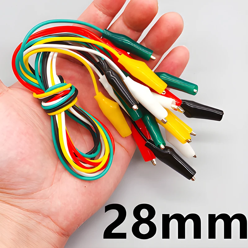 50 cm 28mm pince Crocodile numéro Double extrémité pinces Crocodile câble test fil pince pour test électrique, connexion de Circuit