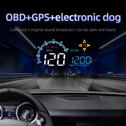 M20 HUD Auto OBD2 GPS Head-up Display GPS tachimetro digitale Computer di bordo accessori allarme velocità eccessiva accelerazione 100km