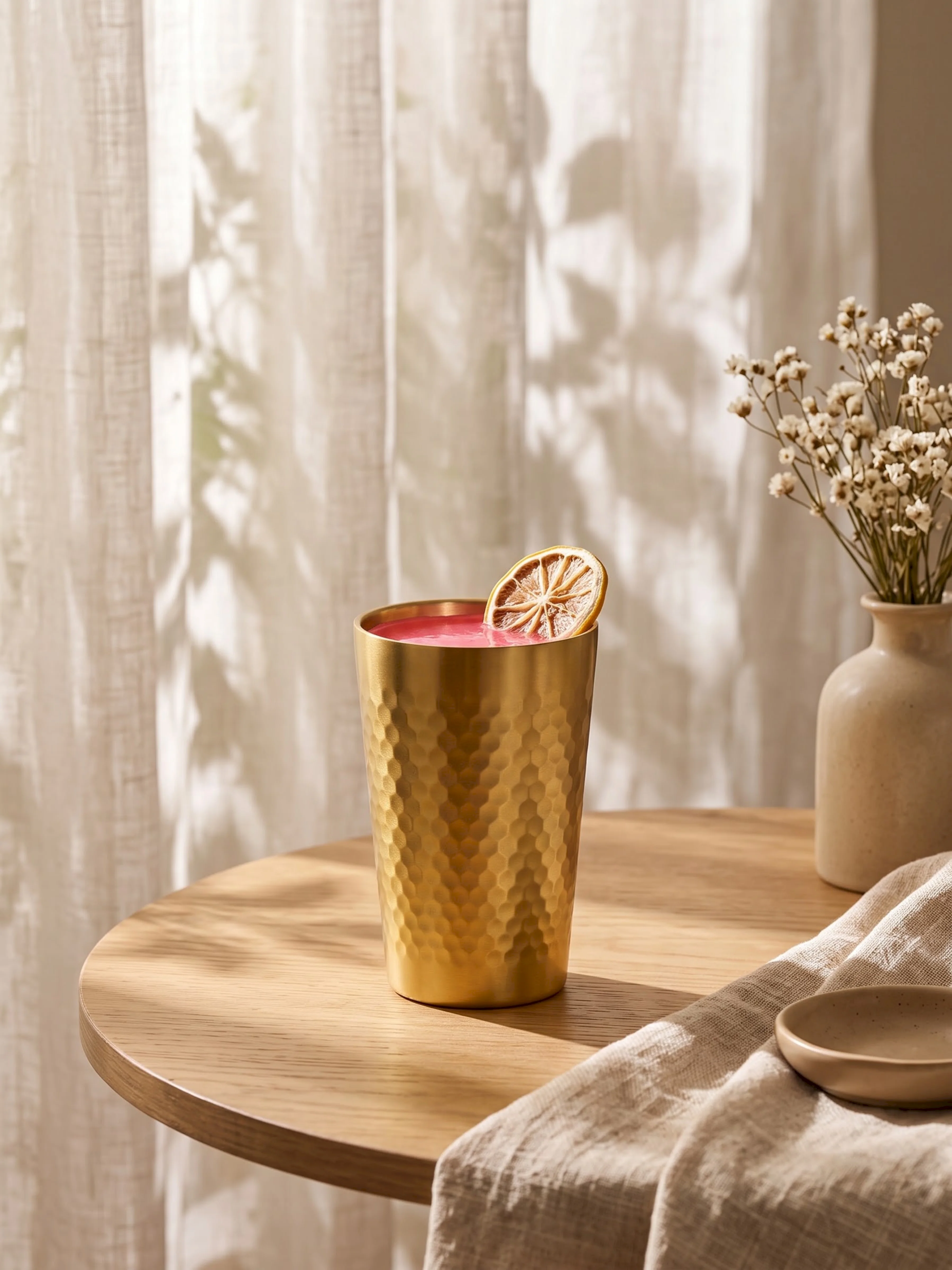 Stainless Steel Copper Plated Cocktail Cup Bar Start Honeycomb Pattern Hi Stick Cup Creative Colin Cup 304 Food Grade