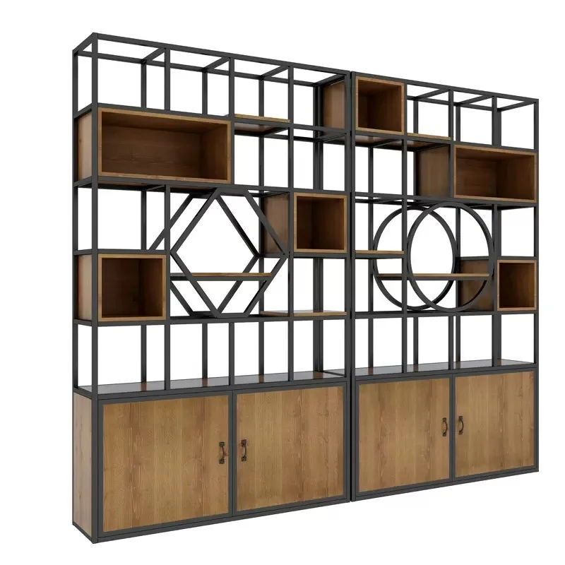 

Wrought iron partition display rack