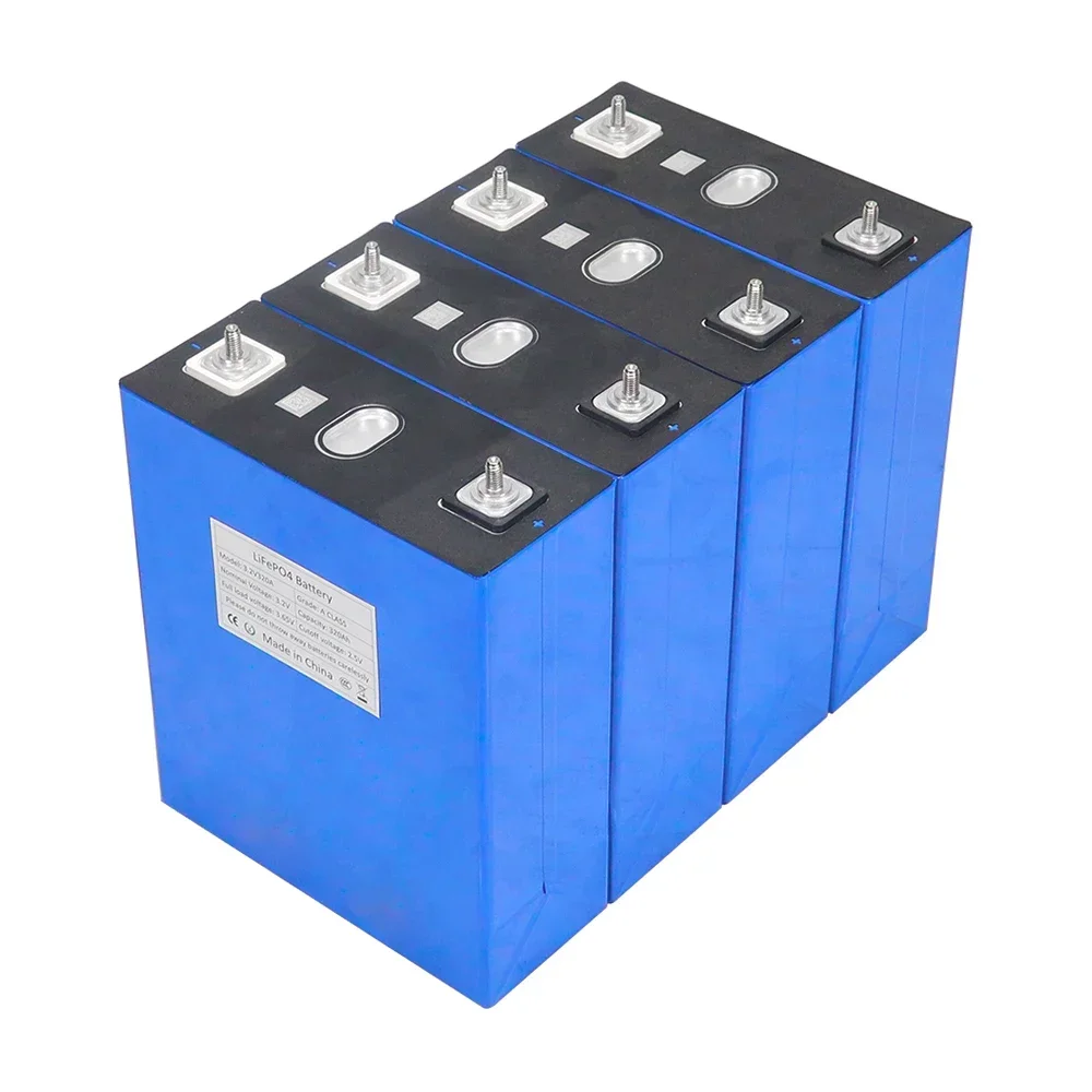 Batterie Lithium fer Phosphate Lifepo4 haute capacité 3.2V 320AH, 1 à 16 pièces, 12V 24V 36V 48V, cellules rechargeables de qualité A, stockage solaire