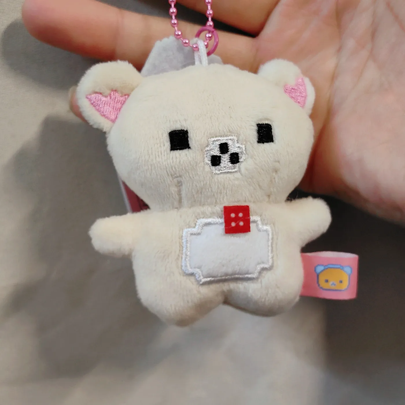 Rilakkuma Korilakkuma Chairoikoguma Miś Pixel Art Pluszowy Maskotka Brelok Zawieszka do Kluczy Uchwyt na Klucze Ozdoba do Torby Lalka Zabawka Prezent