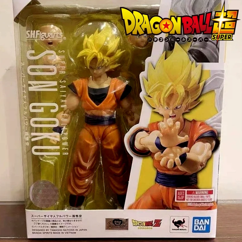 

Original Bandai Shfiguarts Dragon Ball Z Full Power Son Goku Ssj2 Pvc Action Figures 140mm Movable Anime Figurine Toy Gift