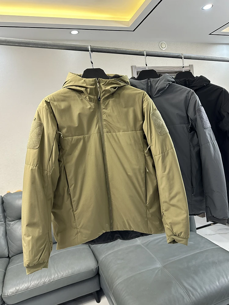 

Lightweight Insulated Men's Outdoor Casual Cotton Jaet Windproof Water-Resistant Breathable Faionable Urban Sle Hooded