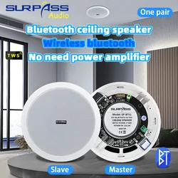 20W Ceiling Speaker System 6.5 inch Smart Bluetooth-compatible 5.0 Flush Mount Home Theater Sound In-Wall Loundspeaker Amplifier