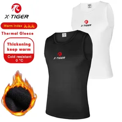 X-TIGER 2024 Thermal Winter Cycling Base Layer Sleeveless Fleece Sports Bike Jerseys Shirt Warm Bike Underwear Bicycle Keep Warm