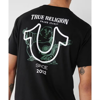 True Religion T-shirt Graphics T-shirt Men Graphic Crew Neck T-shirt Printed Short Sleeve Comfortable Breathable Top