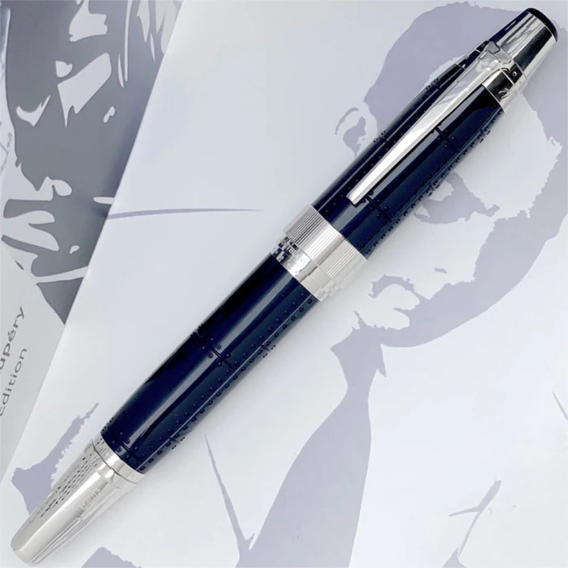 Limited Antoine De Saint-Exupéry MB Ballpoint Rollerball Pen Luxury Navy Blue Writing Ink Fountain Pen Office Supplies