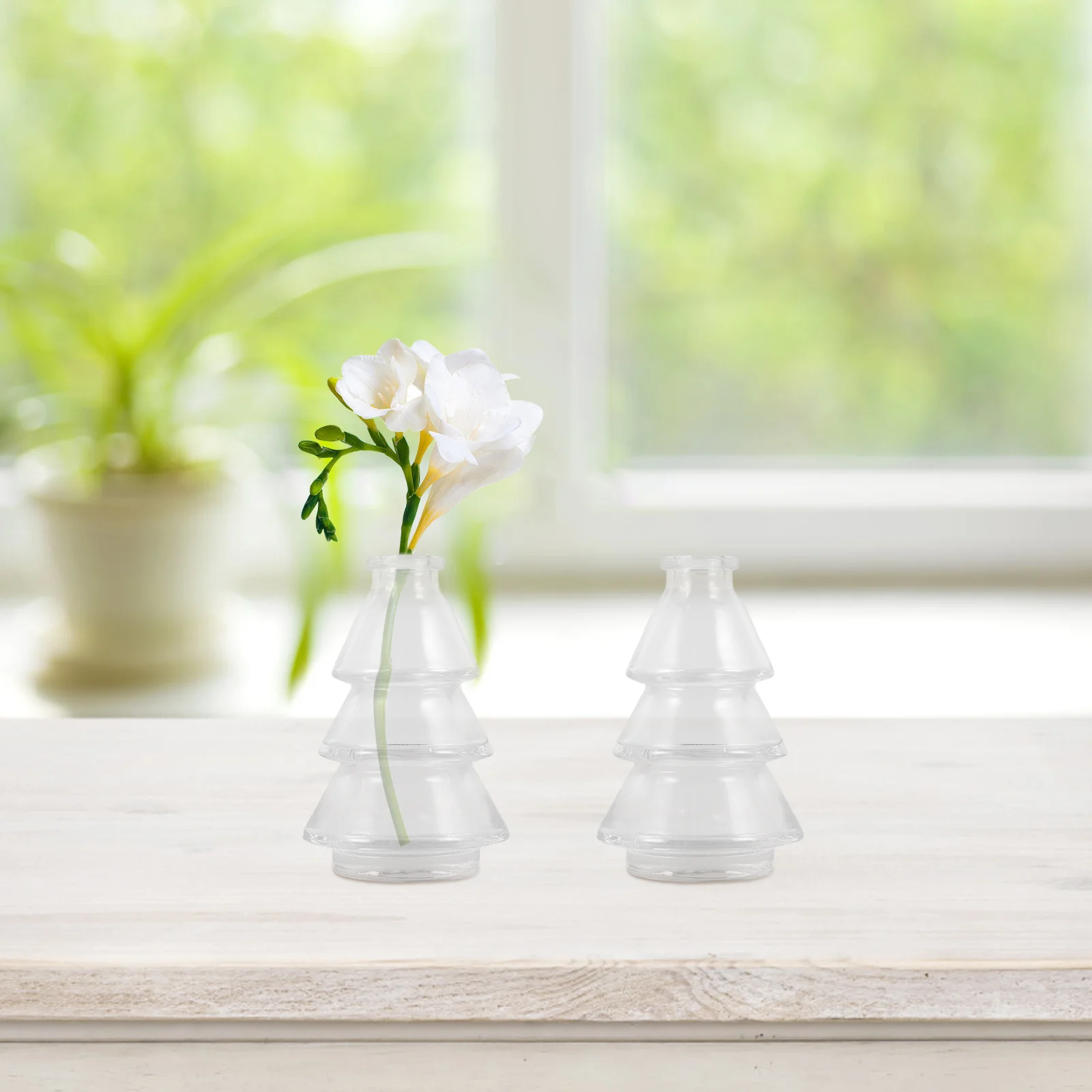 

3Pcs Clear Hydroponic Vase Small Transparent Vase Unique Design Ideal for Hyacinths and Other Plants Glass Vases for Flowers