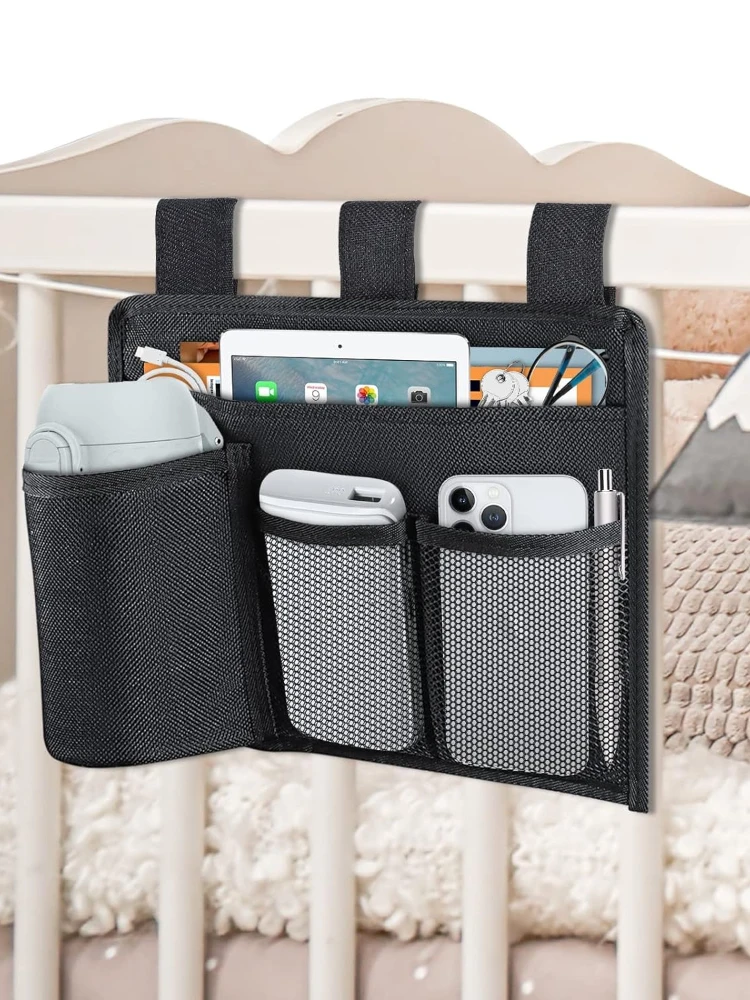 Sac de Rangement Multifonctionnel pour Télécommandes, Pochette avec Support de Barrette d'Alimentation