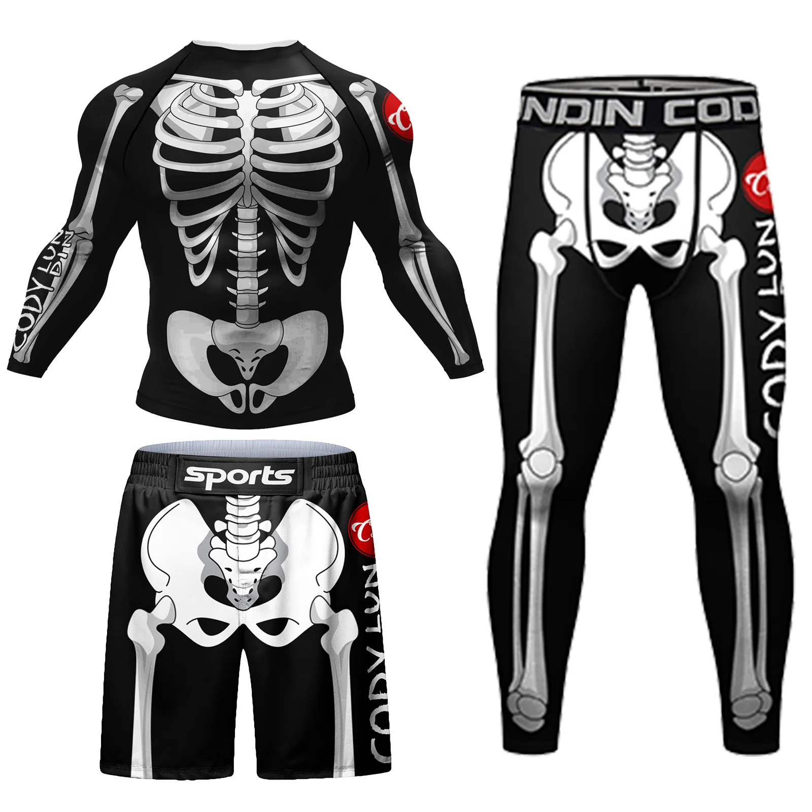 Cody Lundin Factory Men Clothing Suit Gym fitness Suit with High -Elasticity Material for Men MMA BJJ Kickboxing Muay Thai Set