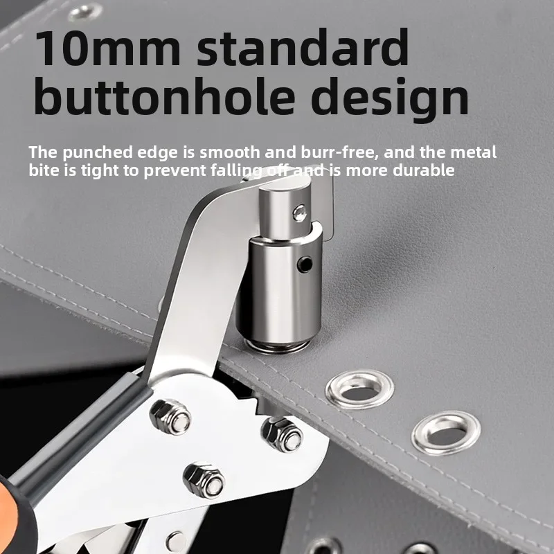 Manual Grommet Eyelet Punch Pliers 6mm 10mm Tarpaulin Canvas Hole Press Fastener Fabric Leather Install Tool
