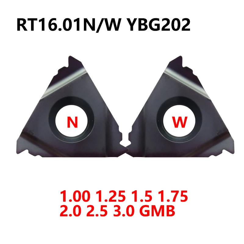 

Otiginal YBG202 RT16.01N-1.00GMB RT16.01W-1.25GMB 1.50GMB 1.75GMB 2.00GMB 2.50GMB 3.00GMB Threading Carbide Inserts 2.00 1.5 GMB