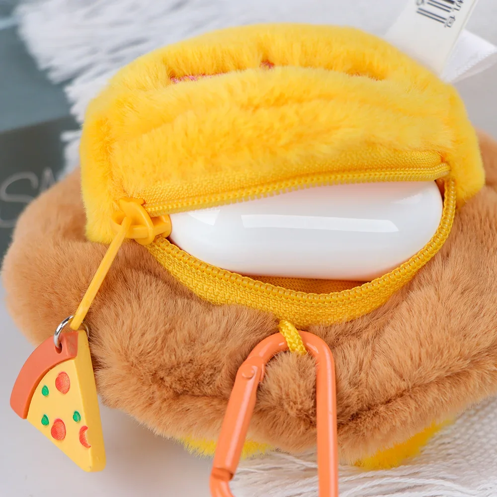 Garfield original saco de fone de ouvido de pelúcia bolsa de moedas portátil anime gato kawaii garfield saco pingente kawaii pendurado saco decoração 4.5 polegada