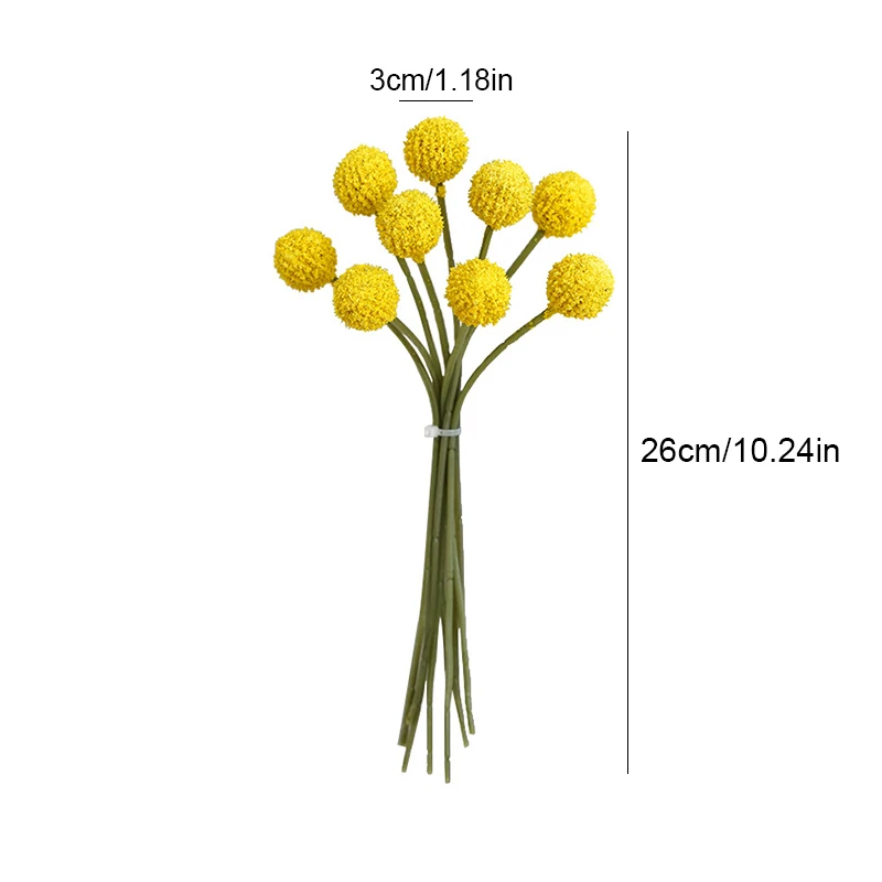 9PCS/lot Simulation Flower Table Tennis Chrysanthemum Artificial Dandelion Wedding Home Decoration Desktop Ornament Props