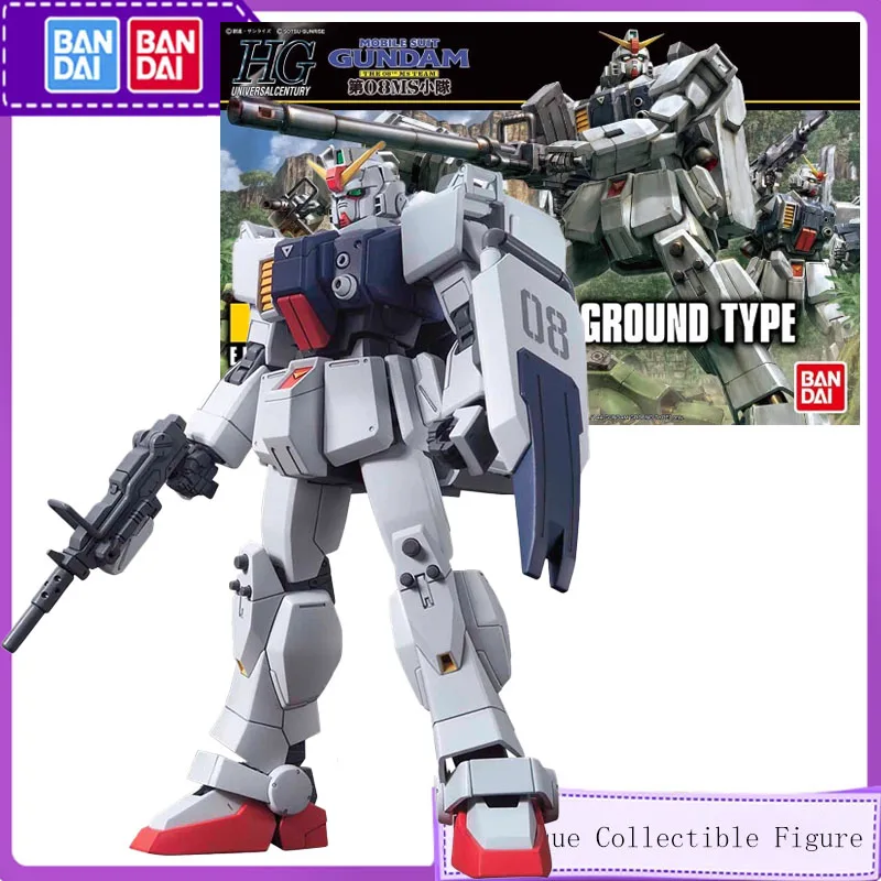 

Bandai HGUC 1/144 Original Anime RX-79G GUNDAM GROUND TYPE Assembly Model kit Action Figure Toys For Kids Collectible Gift
