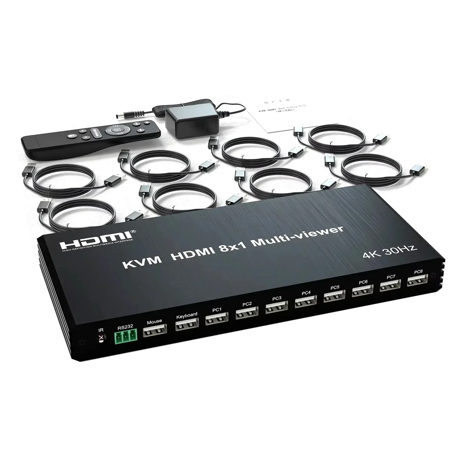 4K 8x1 HDMI Multi-viewer KVM Seamless Switch Multi Screen Viewer Video Multiplexer 6X1 4X1 Quad Screen Multiviewer Mouse Through