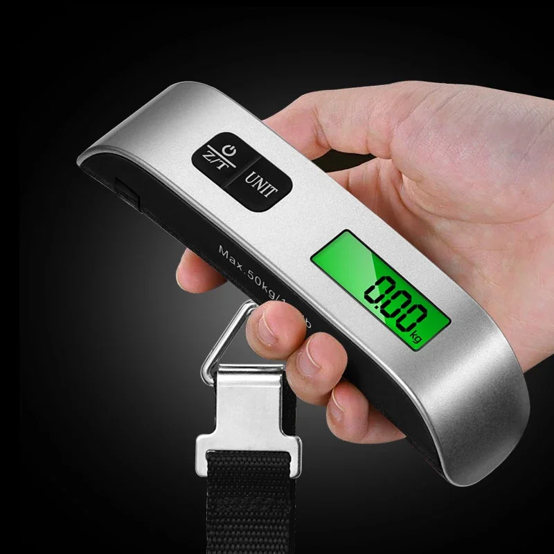 Digital LCD Display 110lb/50kg Electronic Luggage Hanging Suitcase Travel Weighs Baggage Bag Weight Balance Portable Scale Tool