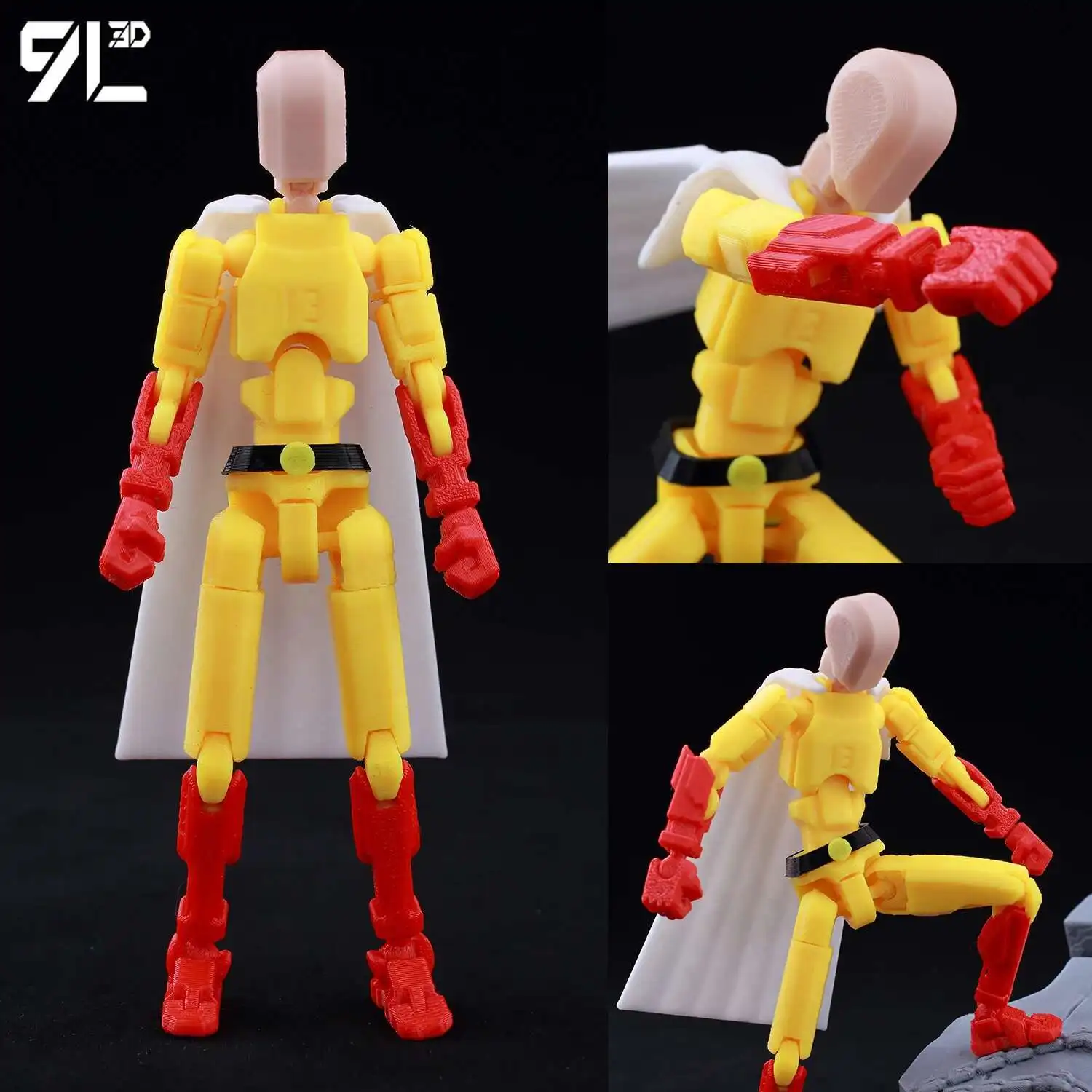 9L3D Impreso Lucky Dummy 13 One-Punch Man Figura de acción 3D