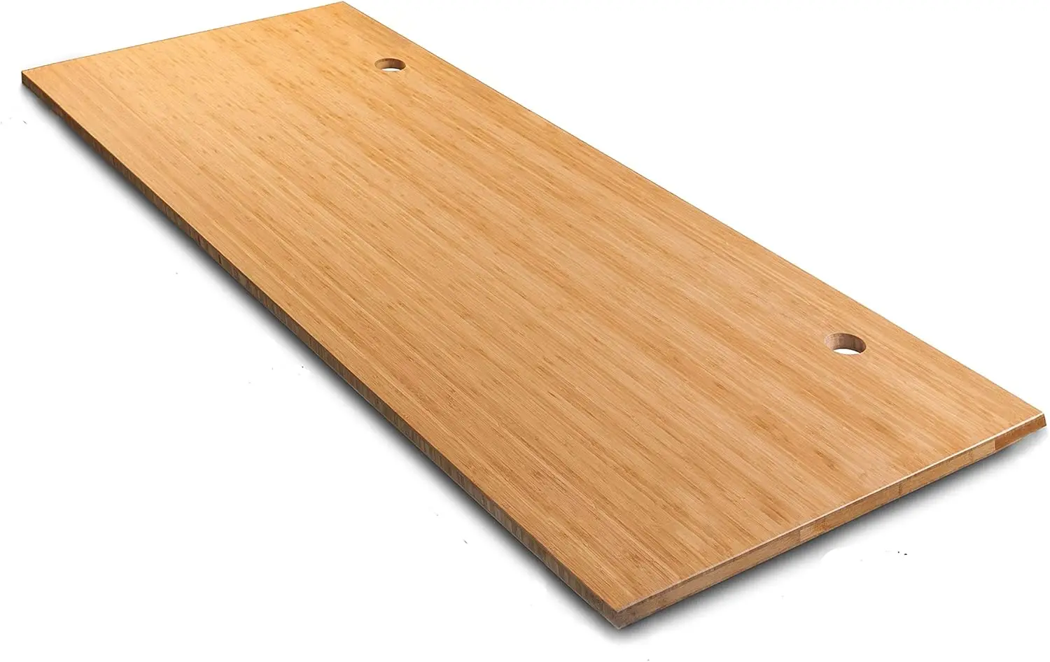 80 x 30 x 1 Inch 100% Solid Bamboo Desk Table Top Only,for Standing Desk Home Office Desk with 80mm Grommets(Right Angl