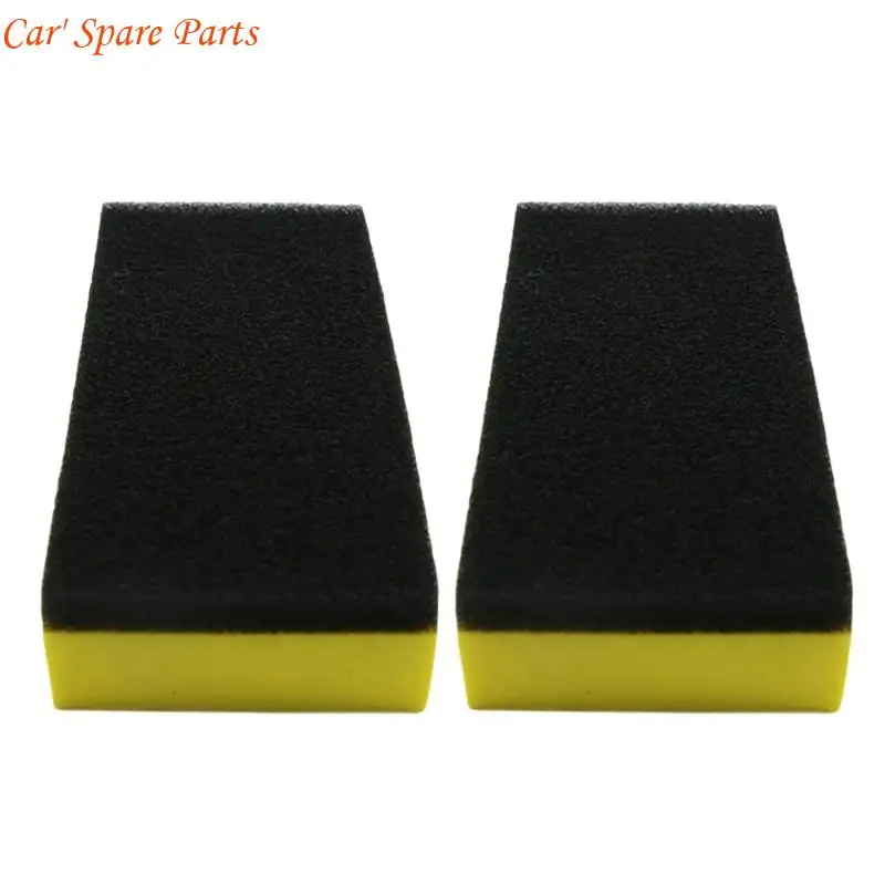 Y4UA حزمة من 2 مركبة إسفنجة إزالة الشعر بالشمع طلاء السيراميك قضيب الإسفنج العالمي اكسسوارات السيارات كتلة طلاء الكريستال #5