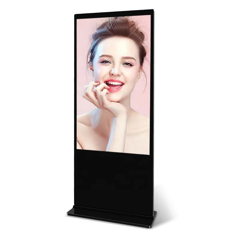 Indoor HD LCD Digital Signage Floor Standing Video Display Screen for Business Advertising Information Release