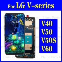 For LG V40 V50 V50S V60 ThinQ 5G LCD With Frame V405 V500N V510N V600 Display Screen Touch Sensor Digitizer Assembly Replacement