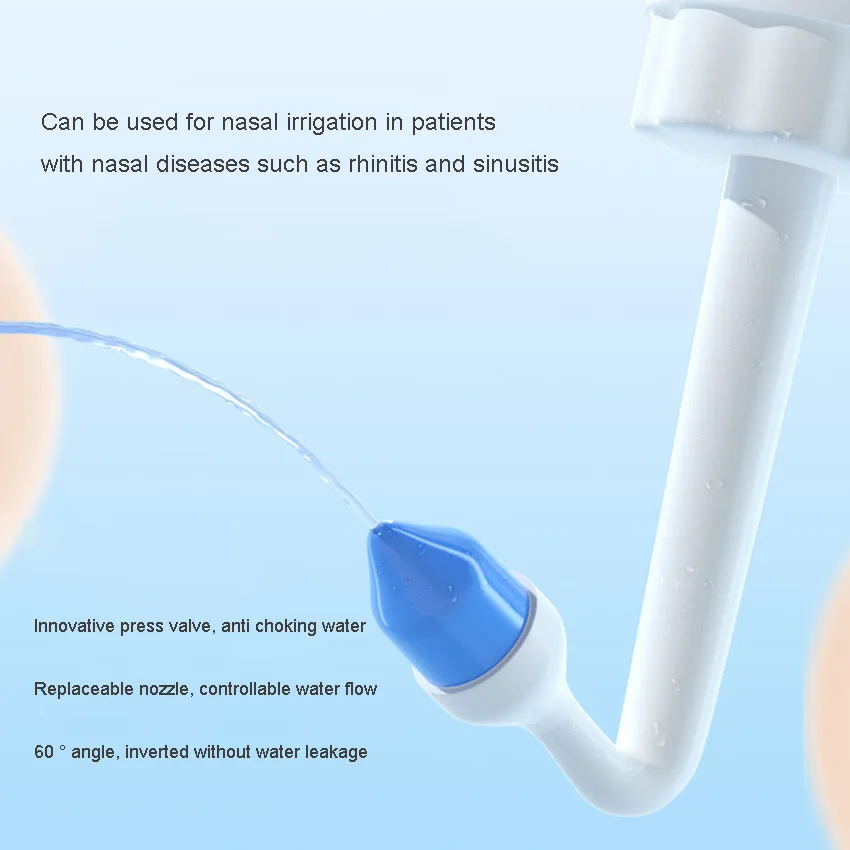 Frasco Irrigador Nasal Automático para Adultos e Crianças, Uso Doméstico, Fisiológico, Salino