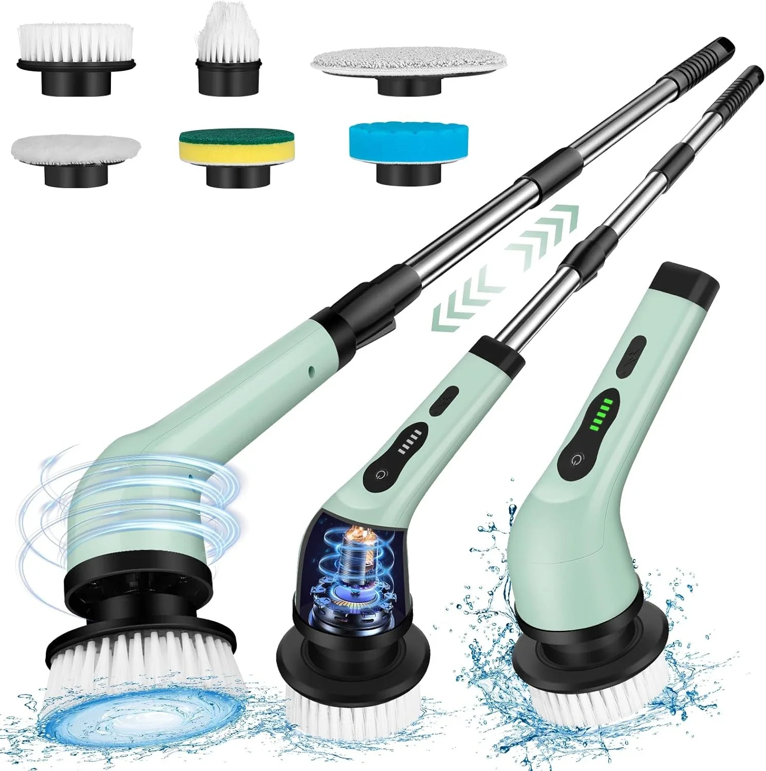 Electric Cleaning Brush Electric Spin Cleaning Scrubber Electric Cleaning Tools Parlour Kitchen Bathroom Cleaning Gadgets