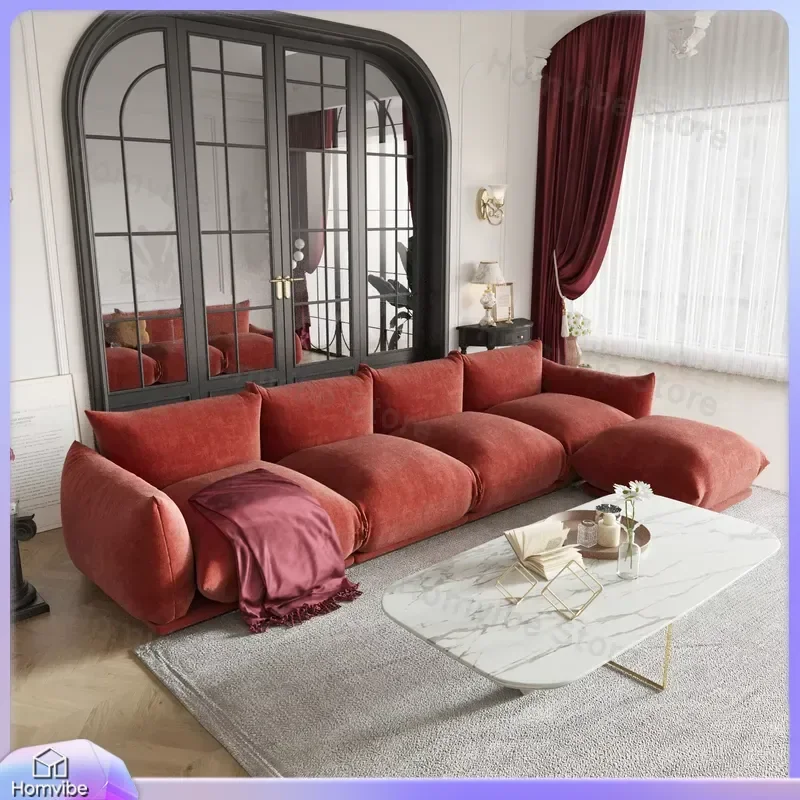 Modern Modular Velvet Sofa Luxury Sectional  Comfortable Living Room Sofa Soft Italian Design Sofa for Small Space Home