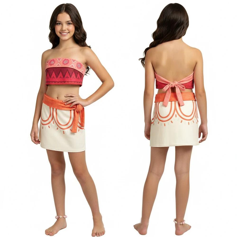 

Костюм для косплея на Хэллоуин из фильма «Ким», детское летнее нарядное платье «Сестра Моана», рождественские подарки для девочек Takerlama