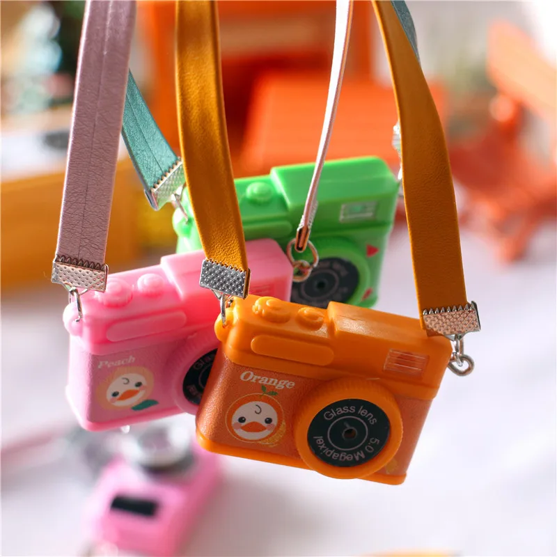 Color Strap SLR Camera Dollhouse Mini Stuff Miniature Items Single-lens Reflex Camera BJD Digital Camera Dolls House Accessories
