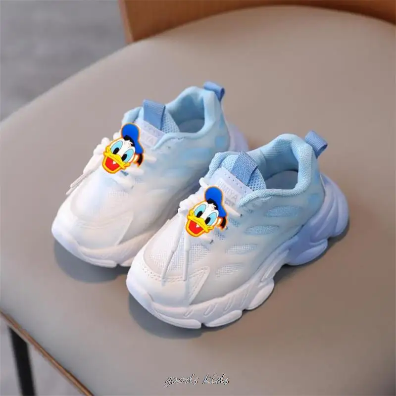 Disney Mickey Mouse Baby Toddler Shoes For Boy Girls Breathable Mesh Little Kids Casual Sneakers Non-slip Sport Shoes Tenis