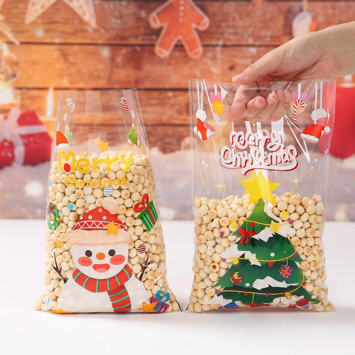 أكياس هدايا عيد الميلاد عيد ميلاد سعيد زينة للمنزل 2025 نافيداد ناتال عيد الميلاد زخرفة الحلوى كوكي أكياس يدوية السنة الجديدة 2026 #4