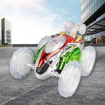 Compact Stunt Car Toy Solid Wheels RC Stunt Car Crawler Car Remote Control Stunt Crawler Model Toy Interactive Toy