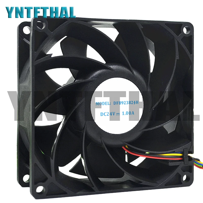 DFB923824H DC24V 1.00A  9038 92x92x38MM  4-Wire Pins Cooling Fan NEW Condition