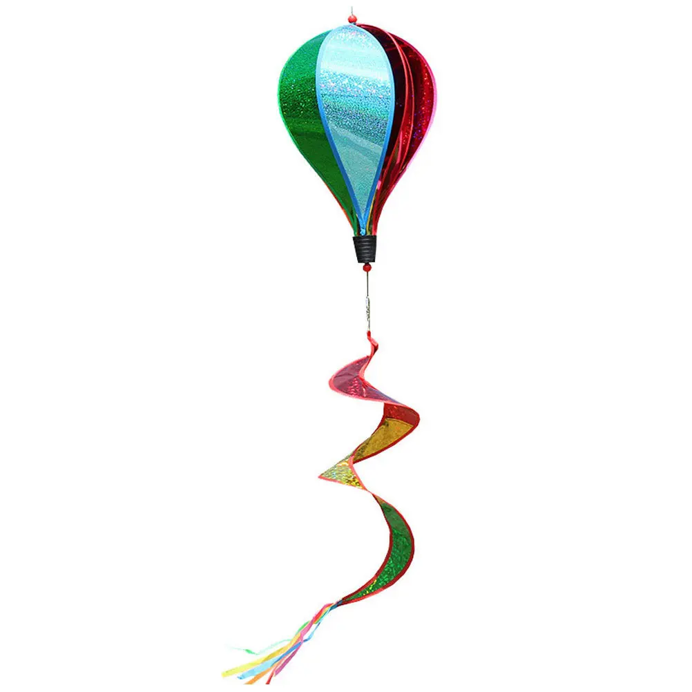 

1Pcs Rainbow Hot Air Balloon Plastic Wind Spinner Decorative Hanging Outdoor Garden Rotating Colorful Wind Ornament