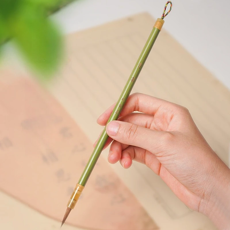 Thin Line Calligraphy Brush Shoujinti Dedicated Writing Brush Wool Weasel Wolf Elastic Hair Xiaokai Brush Art Painting Supplies