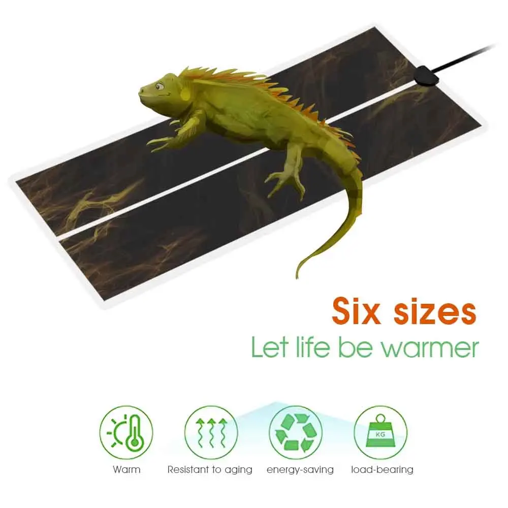 35W-5W Reptile Heat Mat Plants Warmer Heating Pad with Temperature Control Indoor Garden Greenhouse Thermostat Waterproof Heater