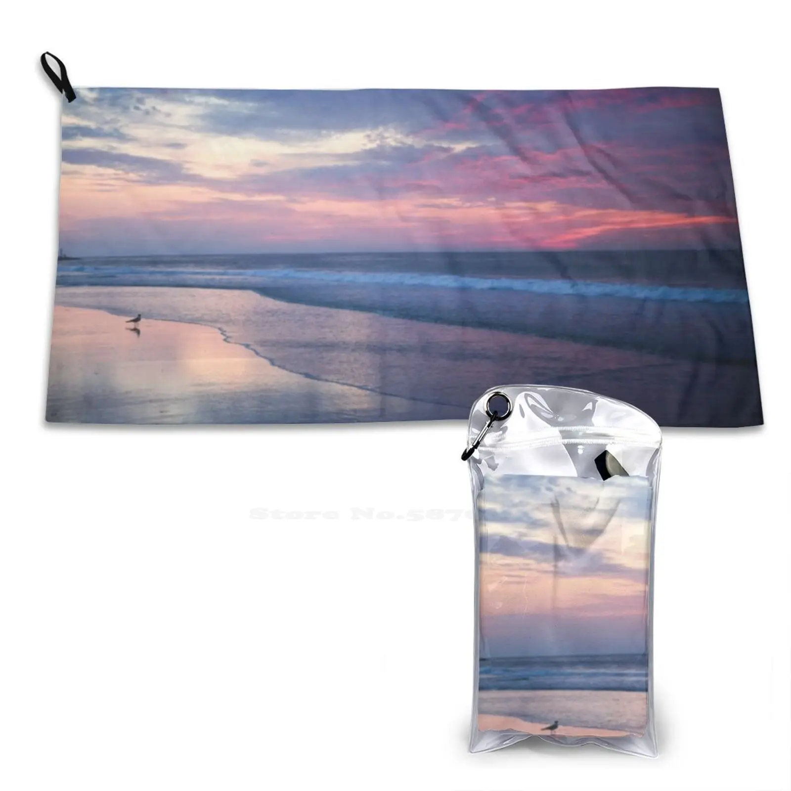 Sunrise Avalon , Nj Washcloths Bathing Face Towel Sunset Beach Beauty Nature Colors Ocean Waves Avalon Lpkimphoto Newjersey