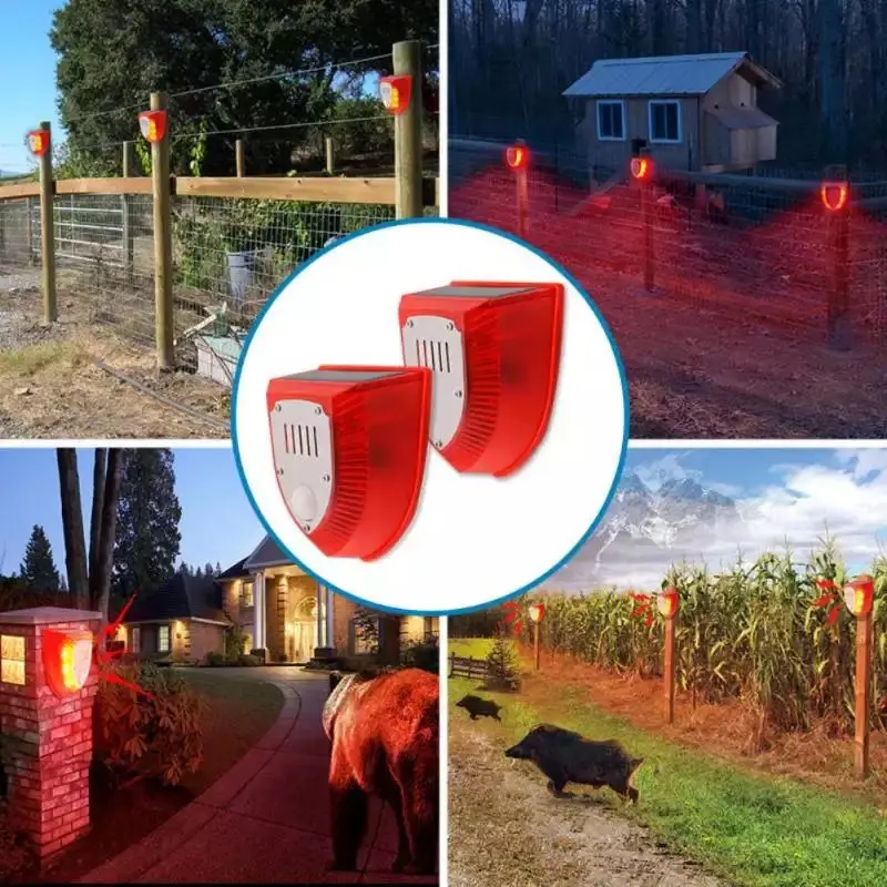 Driving wild boars and animals solar alarm lamp courtyard anti-theft outdoor human body induction driver farm orchard
