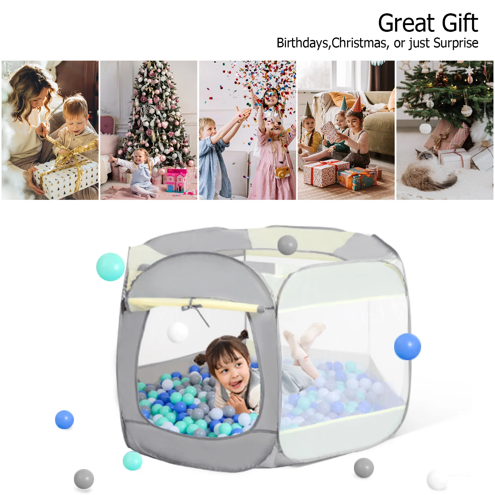 

1PC Toy Tent Small House Folding Playtent Without Balls Different patterns Indoor/Outdoor Play Tent Great Gift