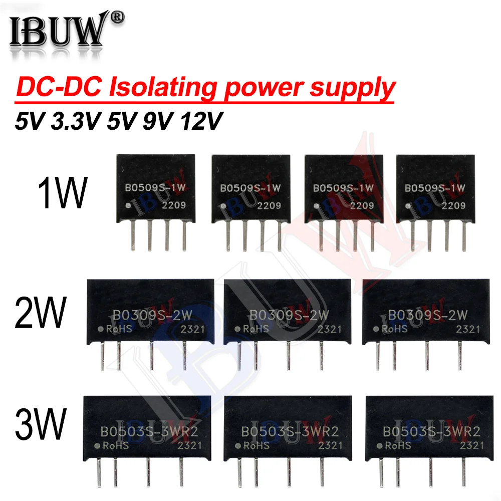 1PCS B0505S B1203S B0305 B0524S B0905S 1W 2W regulated power supply module Isolating Switching Power ibuw B0505S-1W B0505S-2W