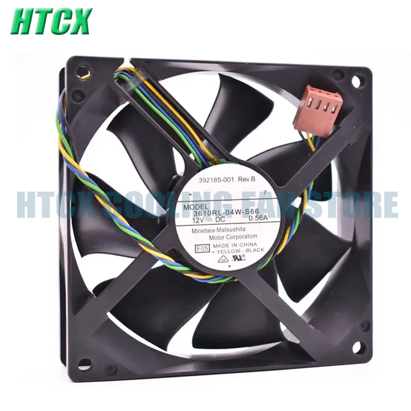 Original  3610RL-04W-S66 DC12V 0.50A Four Lines 92*92*25mm Cooling Fan