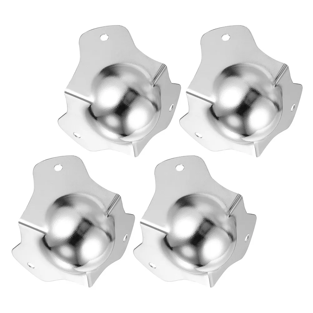4Pcs Metal Ball-Shaped Shockproof Corner Protectors for Furniture Cabinets Tables Shelves Boxes Safety Edge Protection