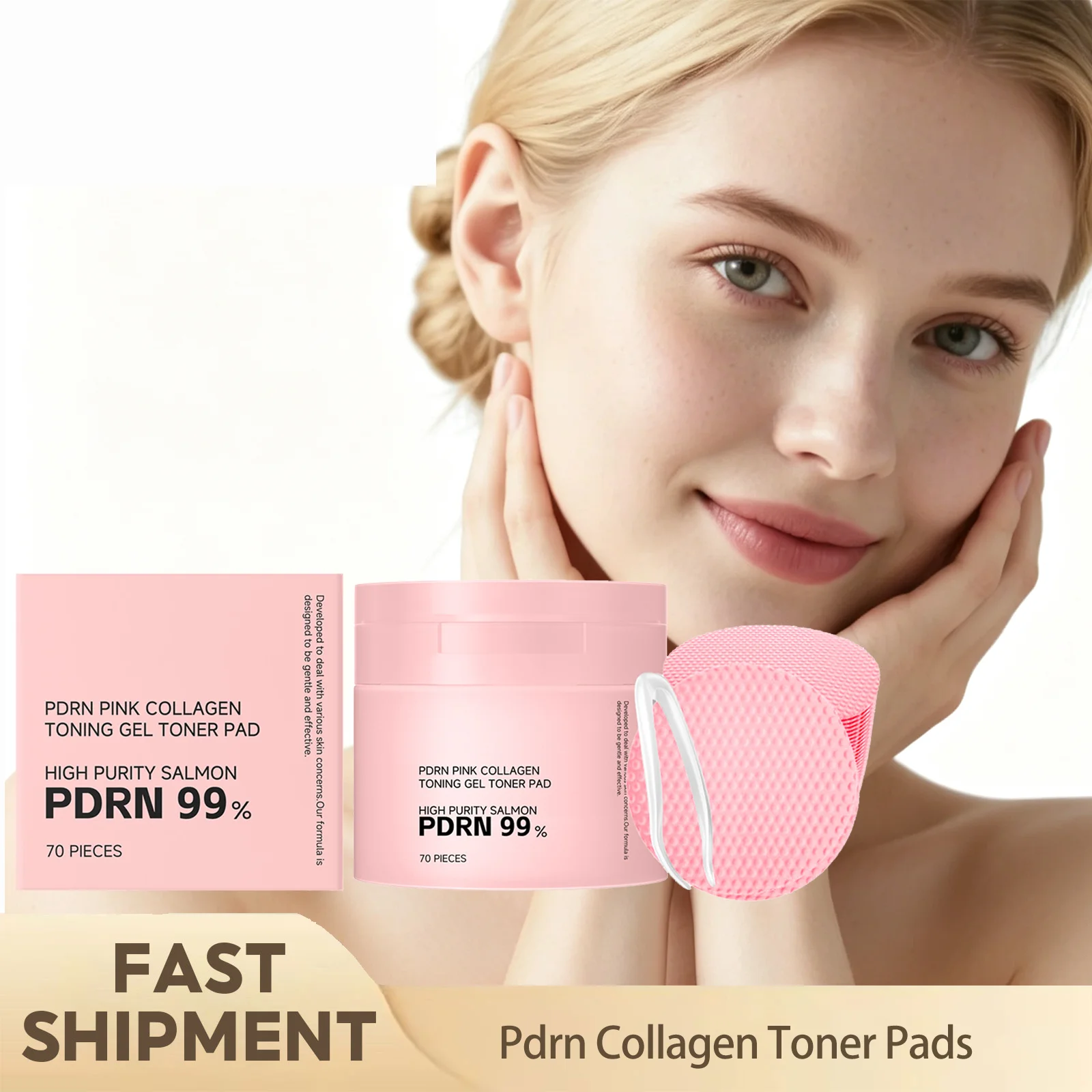 Pdrn Collagen Toner Pads Deep Moisturizing Brightening Skin Improve Rough Skin Gentle Conditioning Toner Pads For All Skin Types