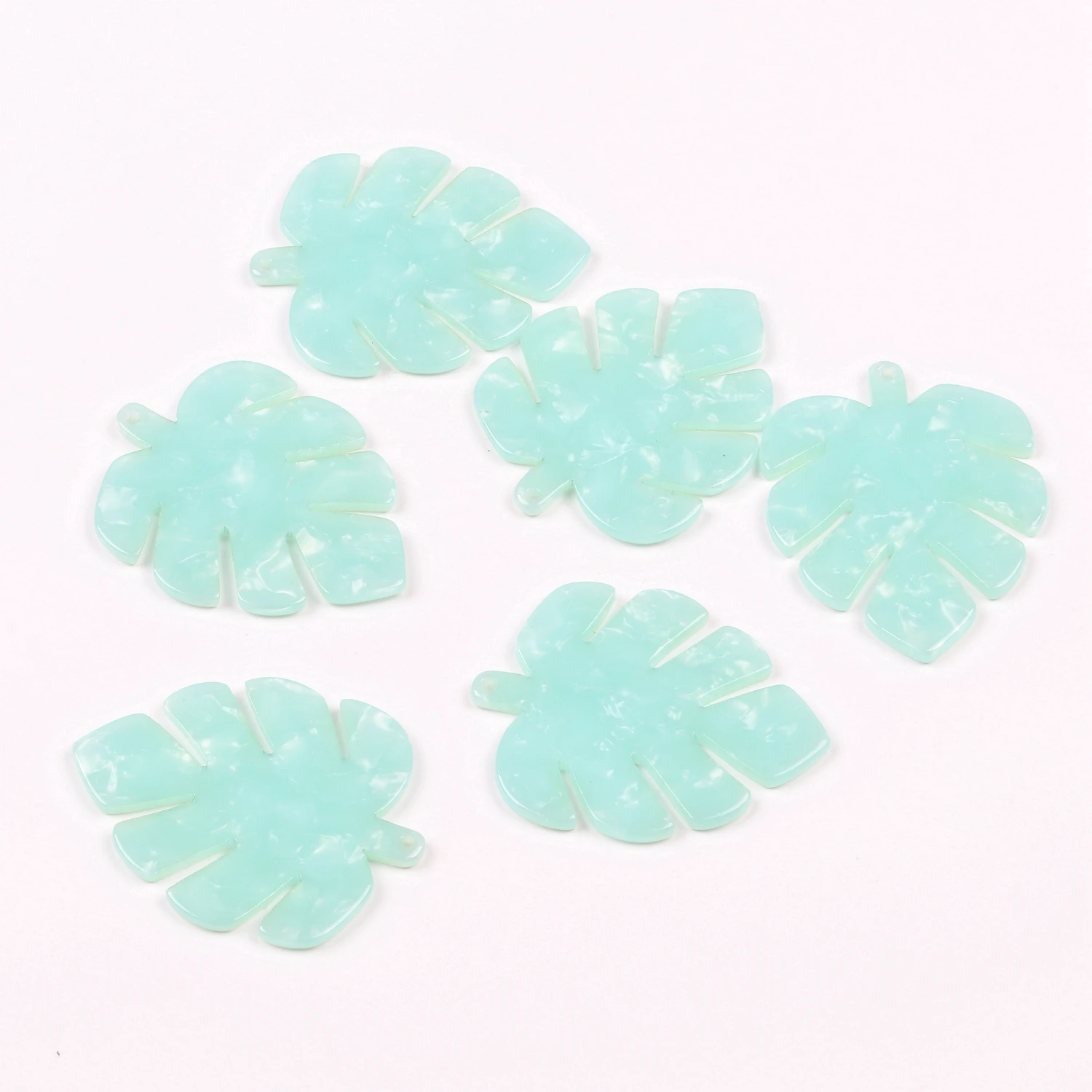 Acetat-Acryl-Anhänger, Schildpatt-Charms, große Monstera-Blatt-Form, Boho-Schmuck, Ohrringteile, Ohrring-Zubehör – Detail 18