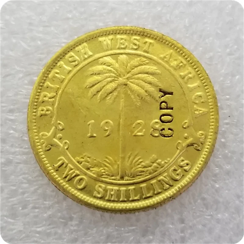 1928,1938,1939,1942 George V British West Africa 2 Shillings Coins COPY Challenge Pocket Coins Christmas Gifts